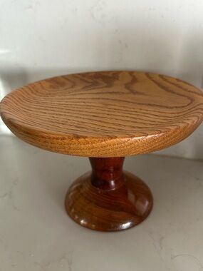 Vintage Mid Century Modern  Wood Pedestal Stand